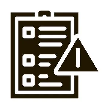 Court statement icon Vector Glyph Illustration Illustrazione stock