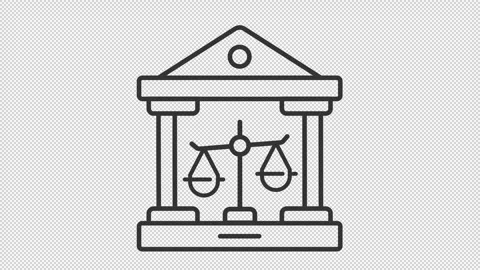 Court system icon animation Stock Footage 241227261