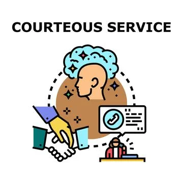 Courteous service concept vector illustration business support Stock Illustration