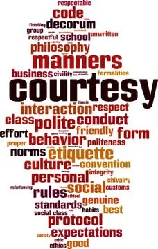 Courtesy word cloud 스톡 일러스트