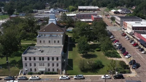 Courthouse and County Office Building, Downtown, Jasper, Texas, USA Stock Footage 142111163