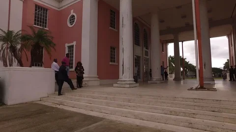 Courthouse and Judicial Building in Freeport, Grand Bahama Bahamas Stock Footage 99379014