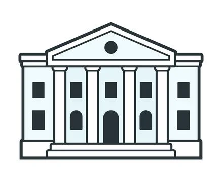 Courthouse building icon Ilustración de archivo