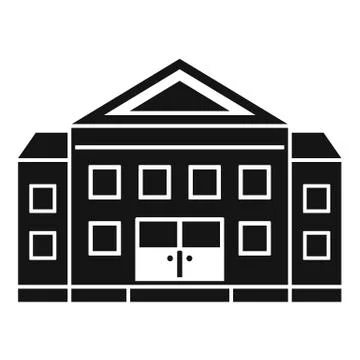 Courthouse building icon, simple style Ilustración de archivo