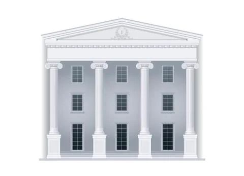 Courthouse in classic style Stock Illustration