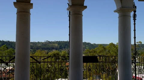 Courthouse Columns in Santa Barbara, CA Stock Footage 35203688