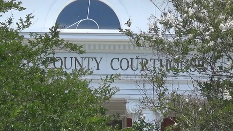 Courthouse In Downtown Stock Footage