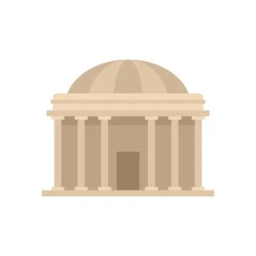 Courthouse icon flat isolated vector Ilustración de archivo