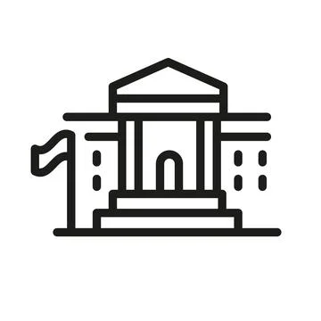 Courthouse Icon Stock Illustration