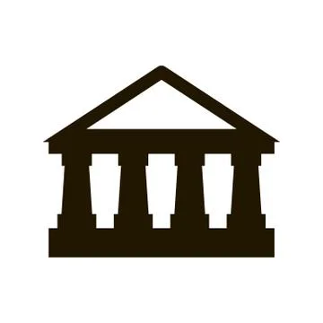 Courthouse icon in trendy flat style isolated. Eps 10. Stock Illustration