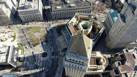 Courthouse roofs above Foley Square in Lower Manhattan Stock-Footage 127057029