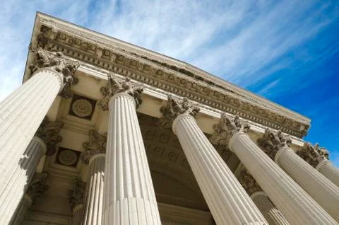 Courthouse on a stunning sky Stock Photos