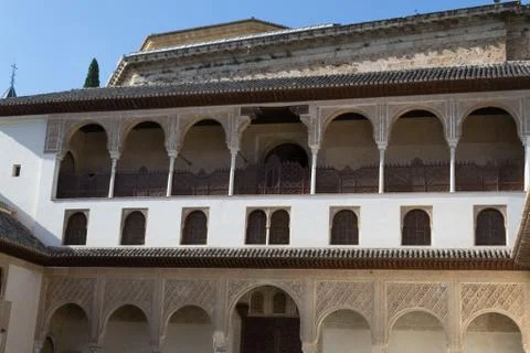 Courtyard at Alhambra Stock Photos