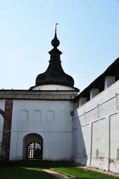 In the courtyard of an ancient monastery. Stock Photos