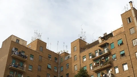 Courtyard building Stock Footage 127181830