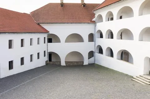 Courtyard of a Castle. Foto stock