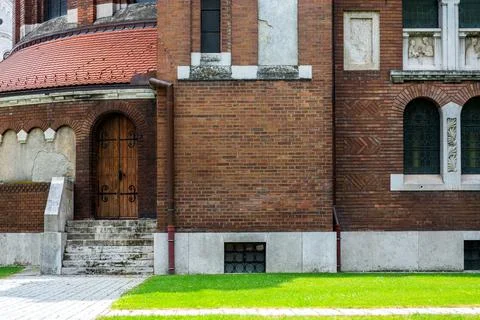 Courtyard at the cathedral. Stock Photos