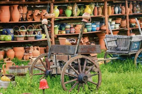 Courtyard With Ceramics Foto stock