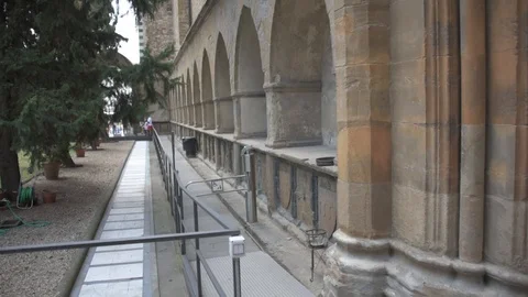 Courtyard of the Florence basilica Stock Footage 101341073