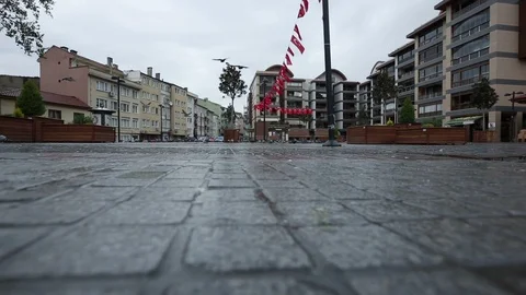 The courtyard in front of Emir Sultan Mosque, Bursa, Turkey Stock Footage 119908064