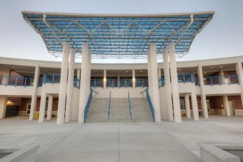 Courtyard at High School Stock Photos