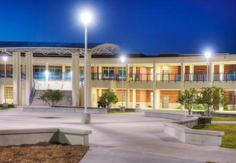 Courtyard at High School Stock Photos
