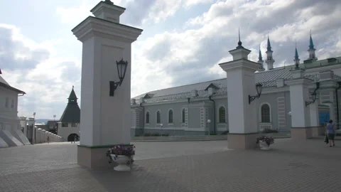 Courtyard of the Kazan Kremlin Stock Footage 134285811