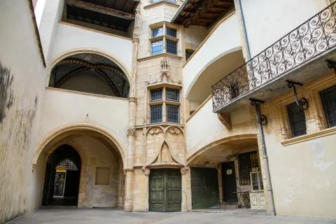 Courtyard in Lyon Foto stock