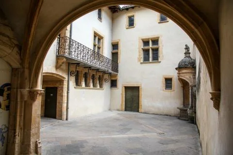 Courtyard in Lyon Foto stock