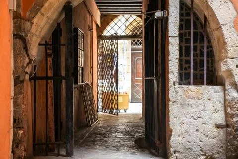 Courtyard in Lyon Foto stock