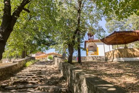 The courtyard of a monastery Stock Photos