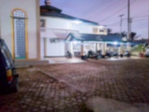 Courtyard of a mosque, defocused Stock Photos