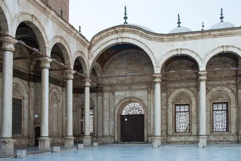 Courtyard of Muhammad Ali Mosque, also known as the Mosque of Muhammad Ali .. Stock Photos