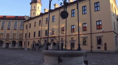 Courtyard, Niasvizh castle Stock Footage 59746745