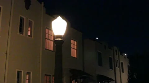 Courtyard night moon Video stock 20436434