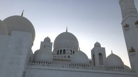 Courtyard Sheikh Zayed Mosque Stock Footage 125586181