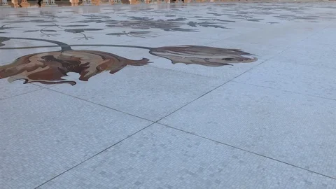 Courtyard Sheikh Zayed Mosque Stock Footage 125586998