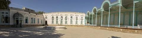 Courtyard of Sitoral Mokhl Hosa, Palace of Moon and Stars, Bukhara, Uzbekista Stock Photos