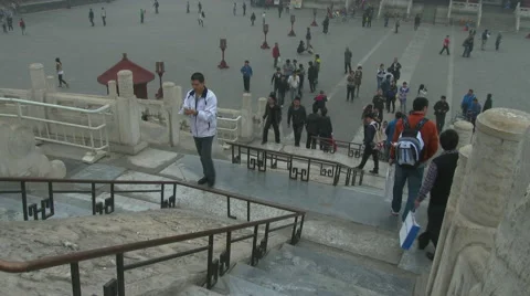 Courtyard at Temple of the Heavens Stock Footage 44793830
