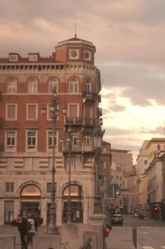 Courtyard of Trieste, building Foto stock