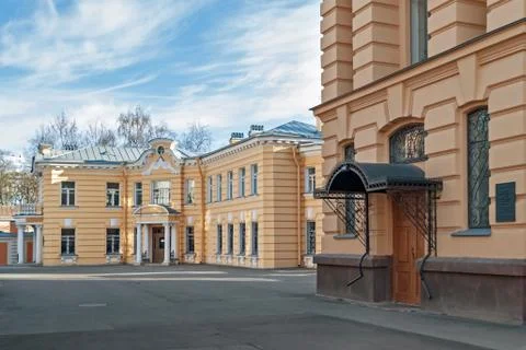 In the courtyard of Trinity Cathedral. Stock Photos