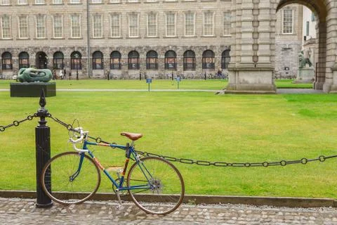 Courtyard Trinity College. Trinity college campus Stock Photos
