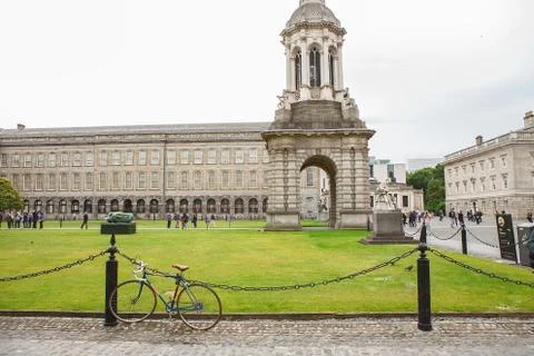 Courtyard Trinity College. Trinity college campus Stock Photos