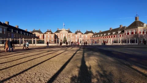 Courtyard View of Paleis Het Loo Palace in Apeldoorn 動画素材 331347610