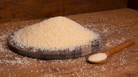 Couscous close-up Video stock 129398962