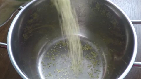 Couscous on kitchen table Stock-Footage 45876099