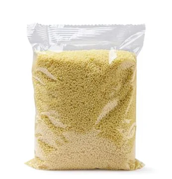Couscous packaging on a white background. Isolated Stock Photos