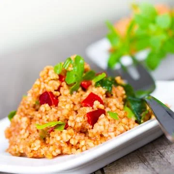 Couscous on plate Stock Photos