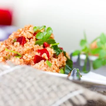 Couscous on plate Stock Photos