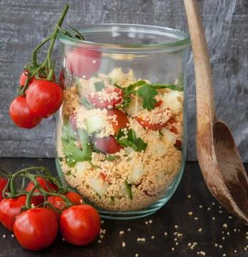 Couscous with tomato Stock Photos
